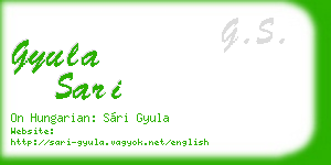 gyula sari business card